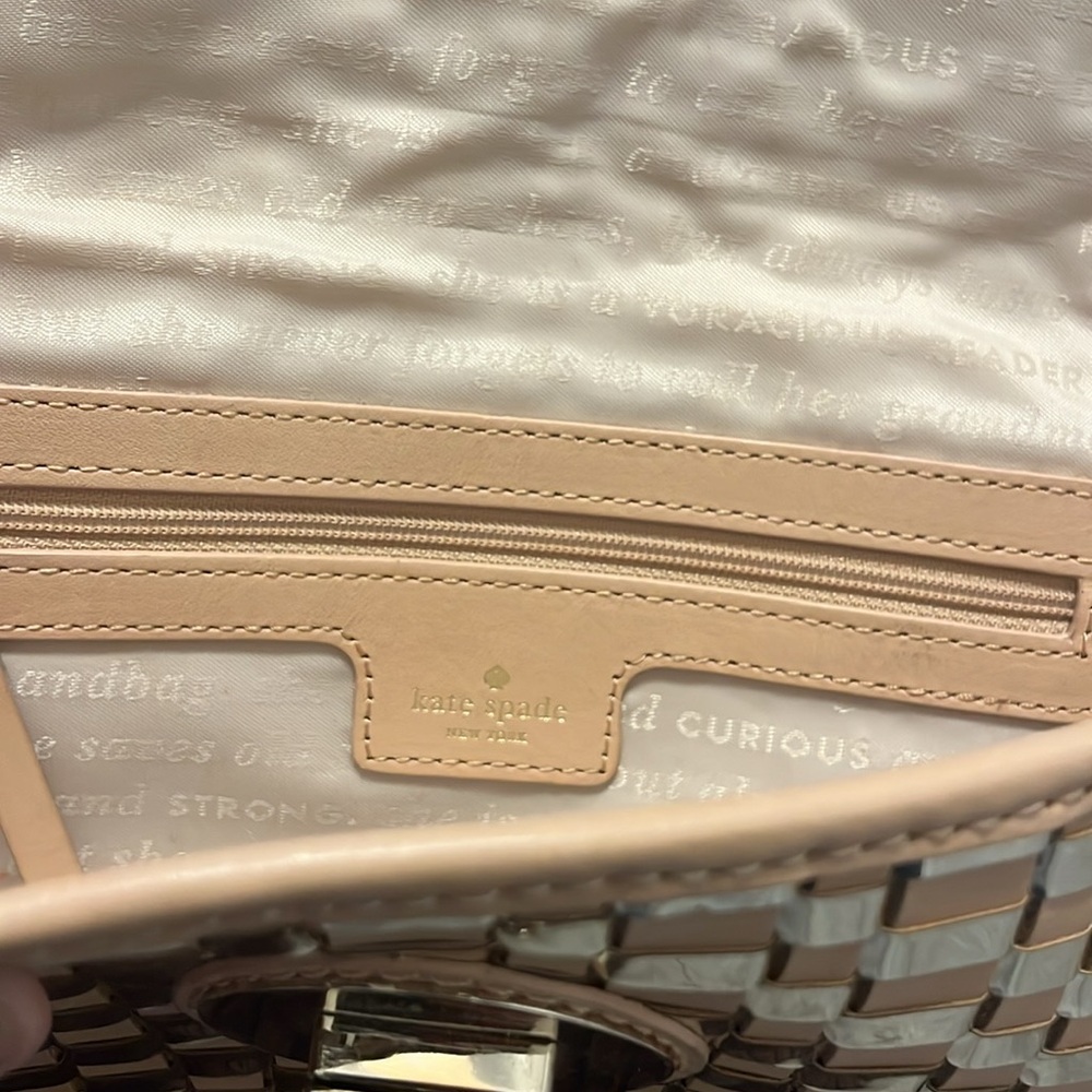Kate Spade Metallic Gold and Tan Woven Purse - Picture 11 of 11